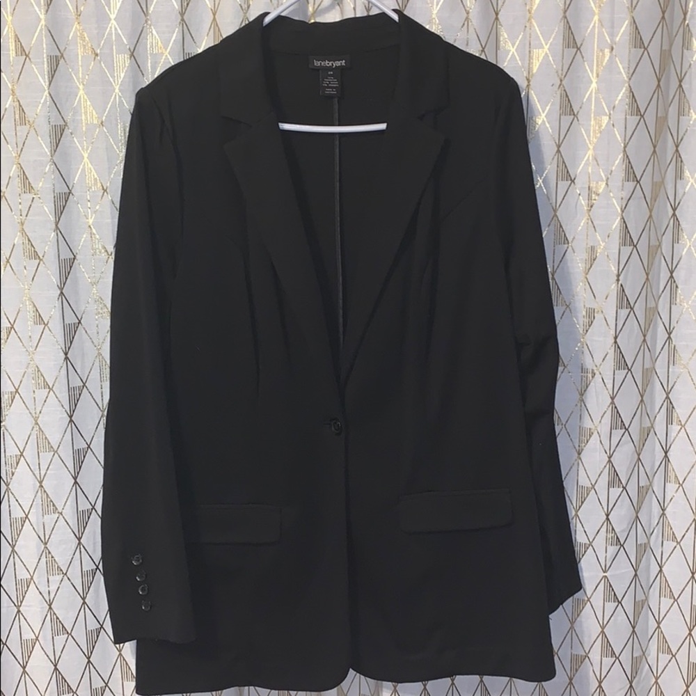 Black one button blazer
